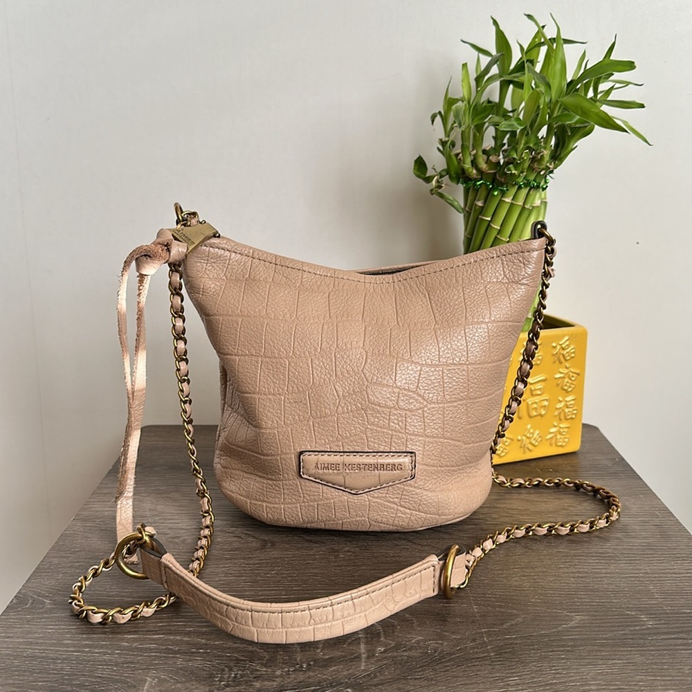 AIMEE KESTENBERG Tan Crossbody Bag Chain Strap
